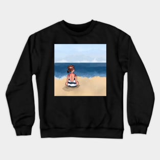 lady on the beach Crewneck Sweatshirt